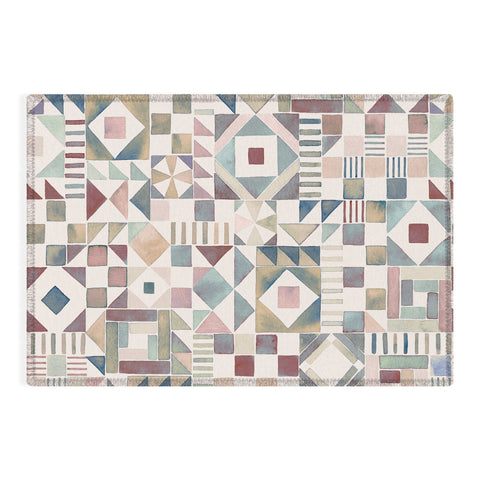 Ninola Design Charming Nostalgia Geometric Tiles Outdoor Rug