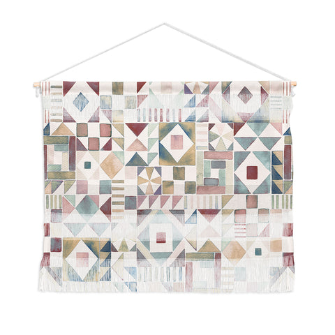 Ninola Design Charming Nostalgia Geometric Tiles Wall Hanging Landscape