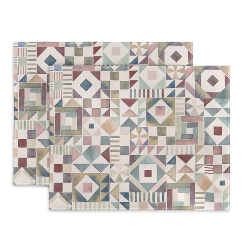 Ninola Design Charming Nostalgia Geometric Tiles Placemat