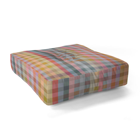 Ninola Design Charming Nostalgia Gingham Checks Floor Pillow Square