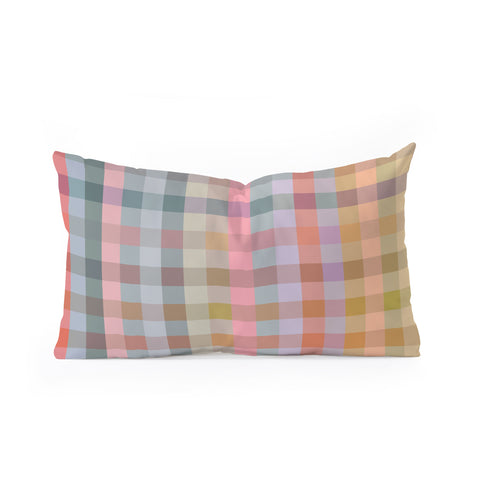 Ninola Design Charming Nostalgia Gingham Checks Oblong Throw Pillow