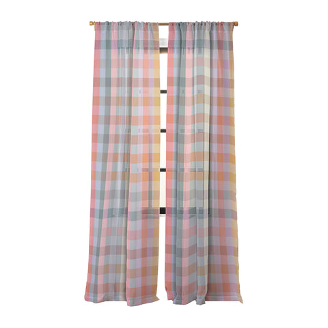 Ninola Design Charming Nostalgia Gingham Checks Sheer Non Repeat