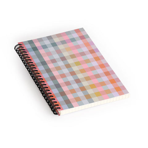 Ninola Design Charming Nostalgia Gingham Checks Spiral Notebook