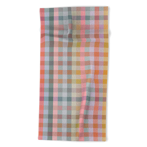 Ninola Design Charming Nostalgia Gingham Checks Beach Towel