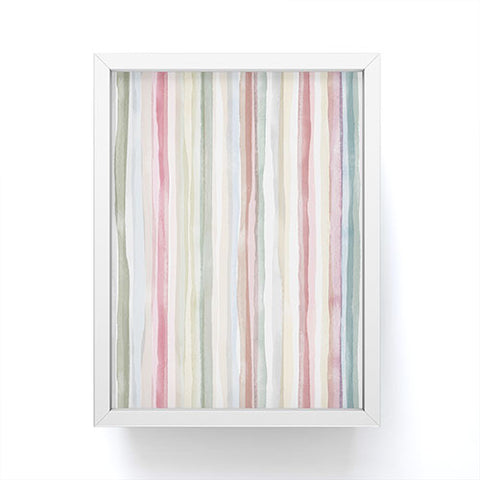 Ninola Design Charming Nostalgia Handmade Summer Stripes Framed Mini Art Print