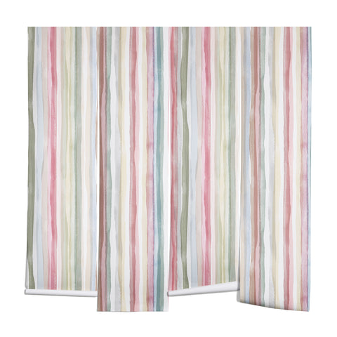 Ninola Design Charming Nostalgia Handmade Summer Stripes Wall Mural