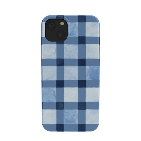 Ninola Design Checker Mosaic Navy Blue Phone Case