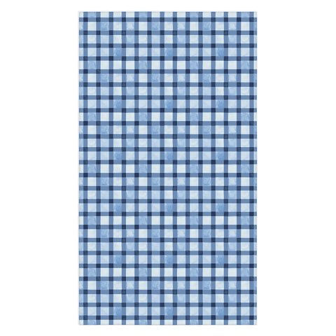 Ninola Design Checker Mosaic Navy Blue Tablecloth