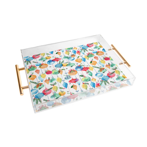 Ninola Design Christmas Baubles ords Acrylic Tray