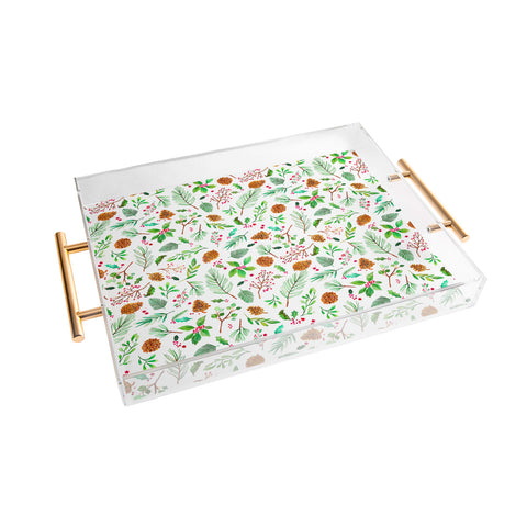 Ninola Design Christmas Botanical Acrylic Tray