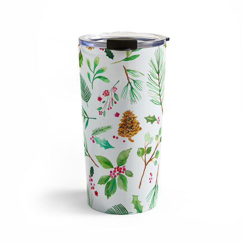 Ninola Design Christmas Botanical Travel Mug