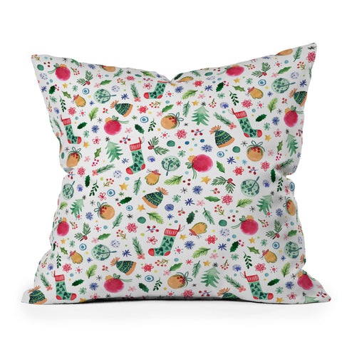 Ninola Design Christmas Favorite Things Outdoor Throw Pillow