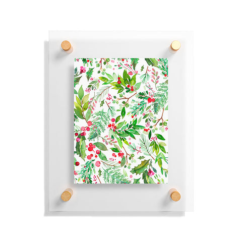 Ninola Design Christmas Nature Botanical Floating Acrylic Print