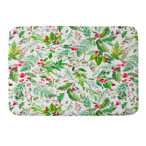 Ninola Design Christmas Nature Botanical Memory Foam Bath Mat