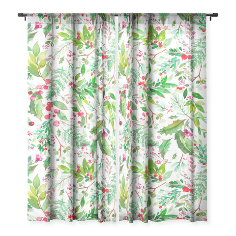 Ninola Design Christmas Nature Botanical Sheer Non Repeat