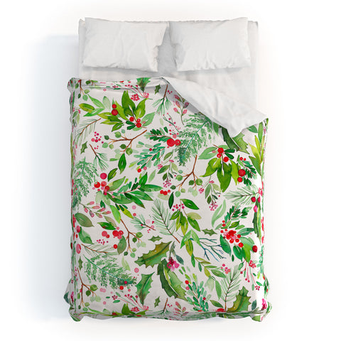 Ninola Design Christmas Nature Botanical Duvet Cover