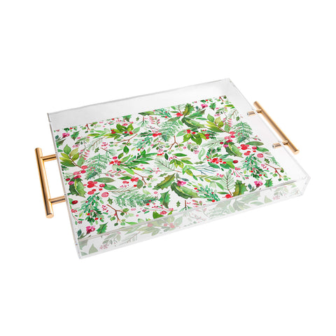 Ninola Design Christmas Nature Botanical Acrylic Tray