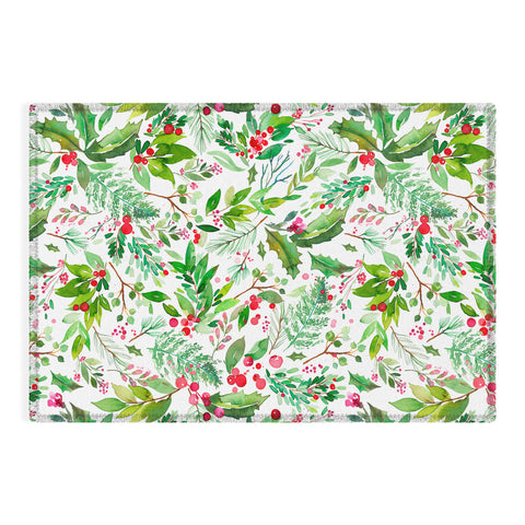 Ninola Design Christmas Nature Botanical Outdoor Rug