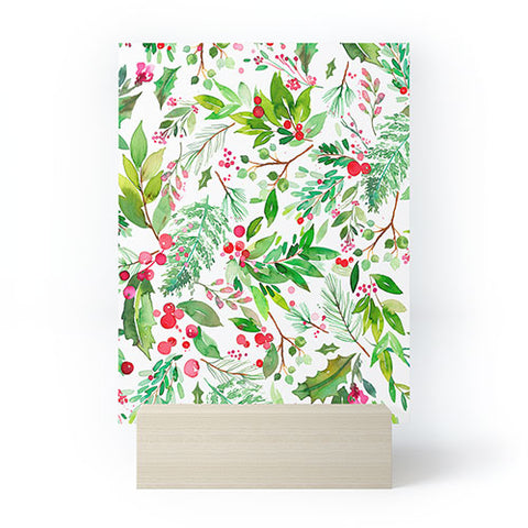 Ninola Design Christmas Nature Botanical Mini Art Print