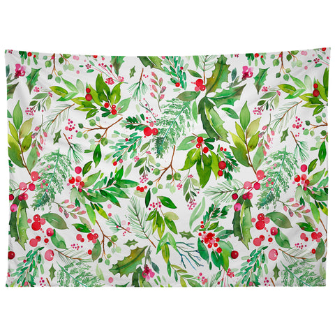 Ninola Design Christmas Nature Botanical Tapestry