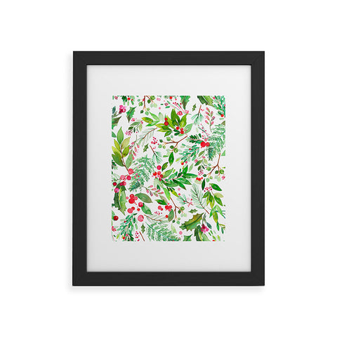 Ninola Design Christmas Nature Botanical Framed Art Print