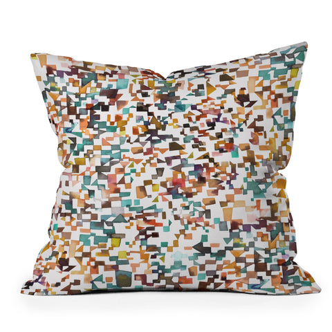 Ninola Design City from above Geometry Outdoor Throw Pillow