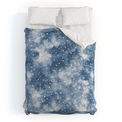 Ninola Design Cold Snow Clouds Blue Duvet Cover