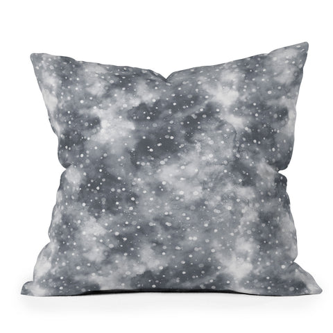Ninola Design Cold Snow Clouds Outdoor Throw Pillow