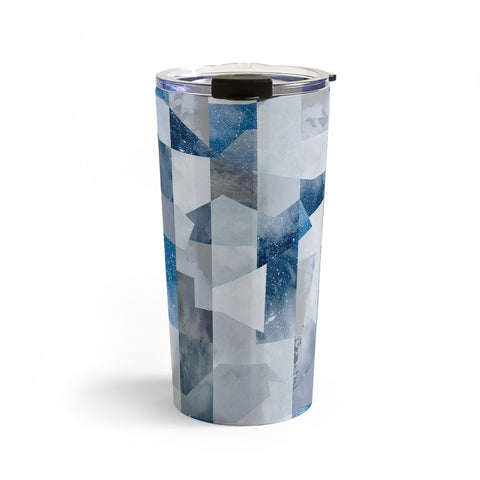 Ninola Design Collage texture Blue Travel Mug