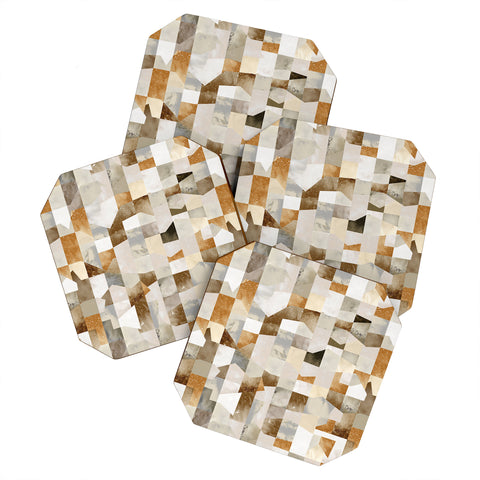 Ninola Design Collage texture gold Coaster Set