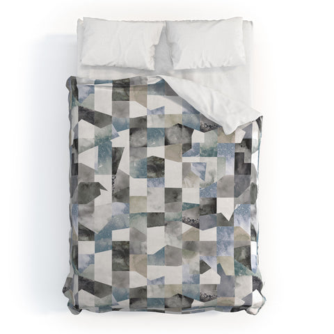 Ninola Design Collage texture Gray Duvet Cover