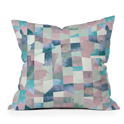 Ninola Design Collage texture Pastel Outdoor Throw Pillow