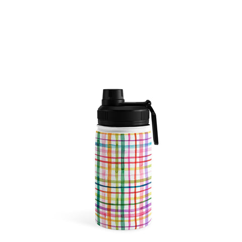 Ninola Design Color Grid Plaids Watercolor 1 Water Bottle