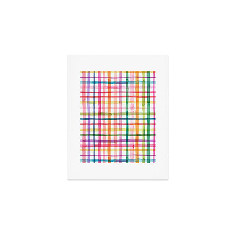 Ninola Design Color Grid Plaids Watercolor 1 Art Print