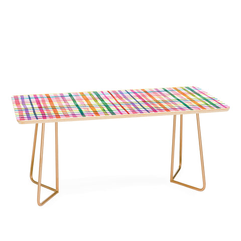 Ninola Design Color Grid Plaids Watercolor 1 Coffee Table