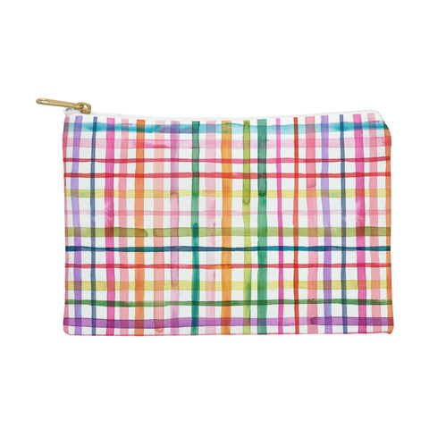 Ninola Design Color Grid Plaids Watercolor 1 Pouch