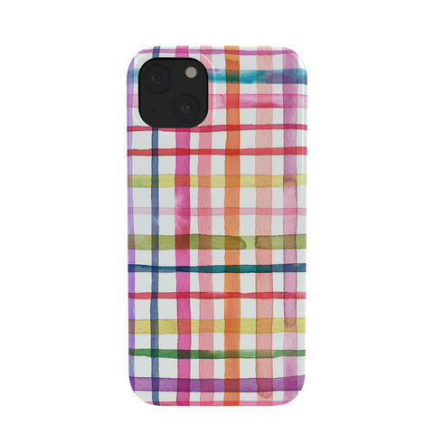 Ninola Design Color Grid Plaids Watercolor 1 Phone Case