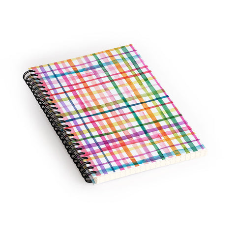 Ninola Design Color Grid Plaids Watercolor 1 Spiral Notebook