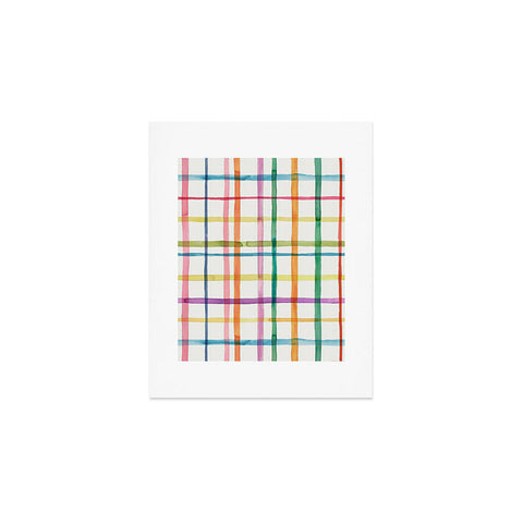 Ninola Design Color Grid Plaids Watercolor 2 Art Print