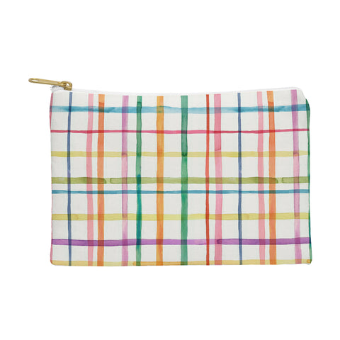 Ninola Design Color Grid Plaids Watercolor 2 Pouch