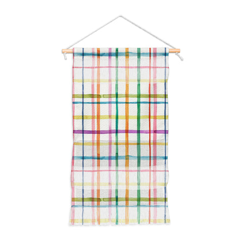 Ninola Design Color Grid Plaids Watercolor 2 Wall Hanging Portrait