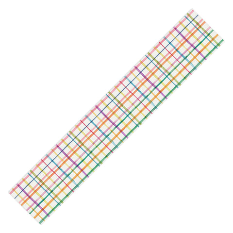 Ninola Design Color Grid Plaids Watercolor 2 Table Runner
