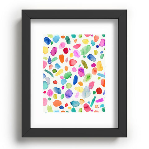 Ninola Design Color Joy Abstract Colorful Recessed Framing Rectangle