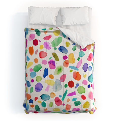 Ninola Design Color Joy Abstract Colorful Comforter