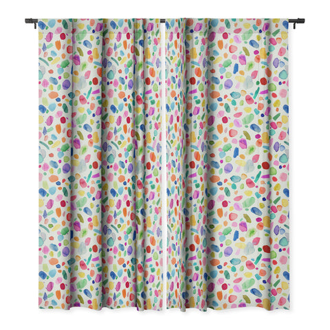 Ninola Design Color Joy Abstract Colorful Blackout Window Curtain