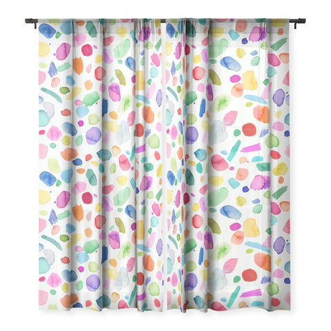 Ninola Design Color Joy Abstract Colorful Sheer Non Repeat