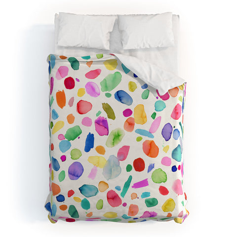 Ninola Design Color Joy Abstract Colorful Duvet Cover