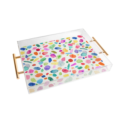 Ninola Design Color Joy Abstract Colorful Acrylic Tray