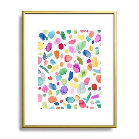 Ninola Design Color Joy Abstract Colorful Metal Framed Art Print
