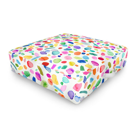 Ninola Design Color Joy Abstract Colorful Outdoor Floor Cushion